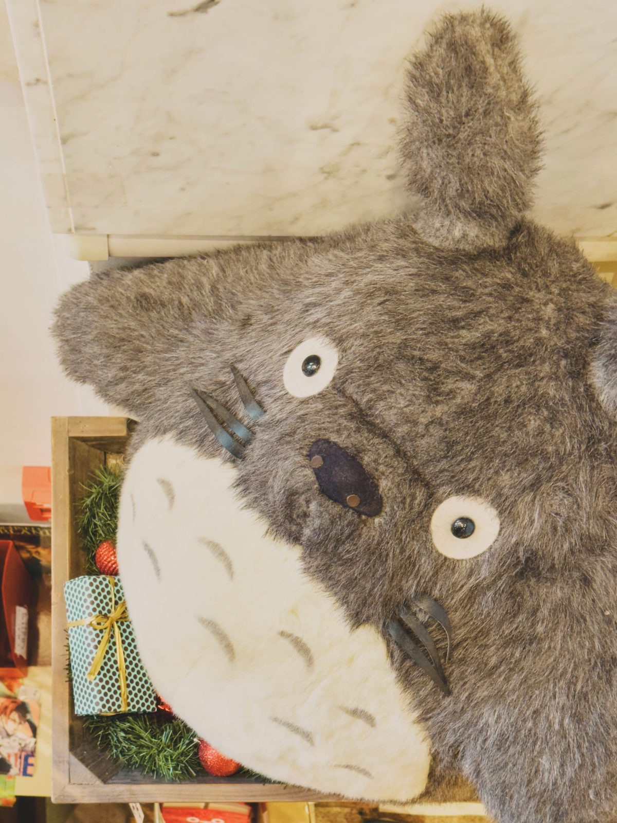 A giant plushie of Totoro in a Japanese bookshop. Image Anthony Nelzin-Santos.