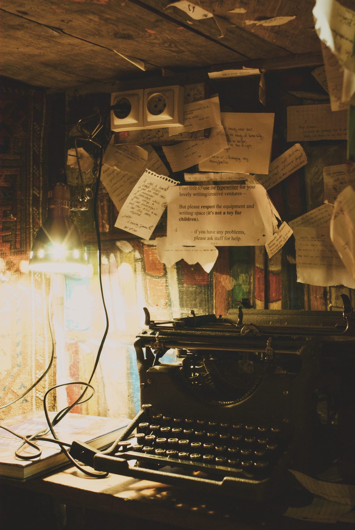 The famed typewriter from the Shakespeare and Company bookshop in Paris. Image Anthony Nelzin-Santos.