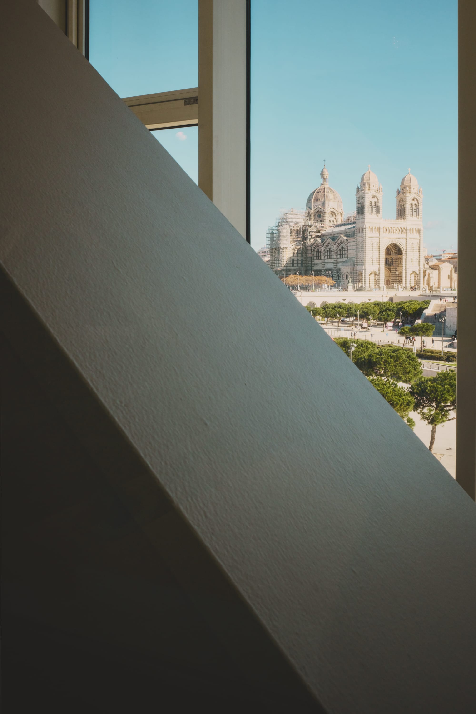 A view of the cathedral of Marseille.