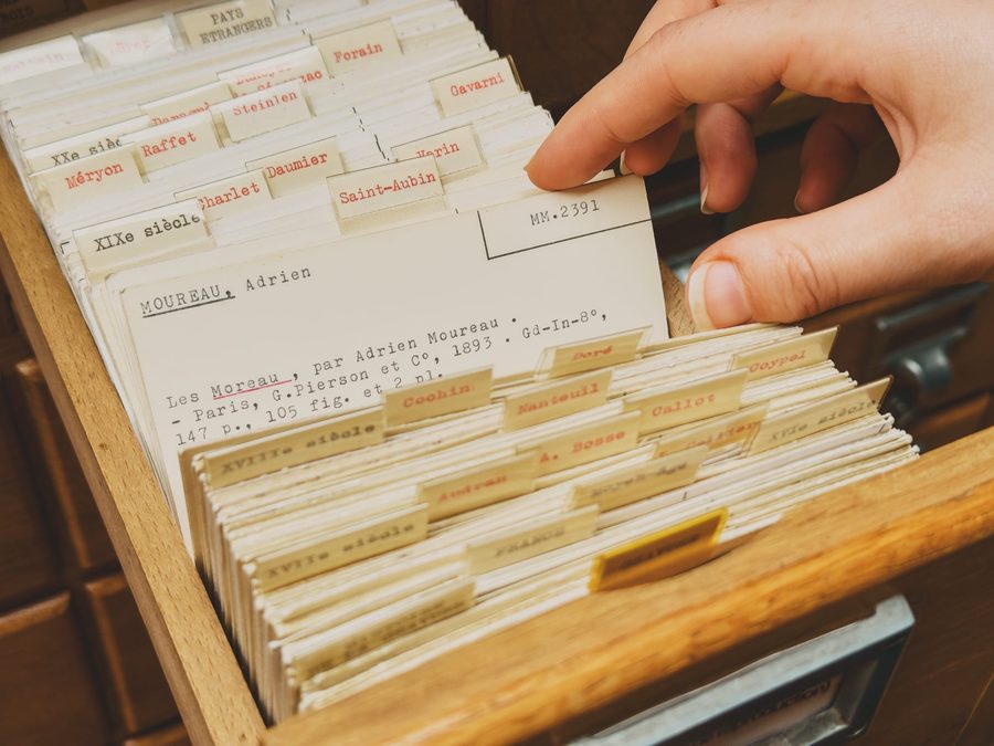 An old card catalogue.