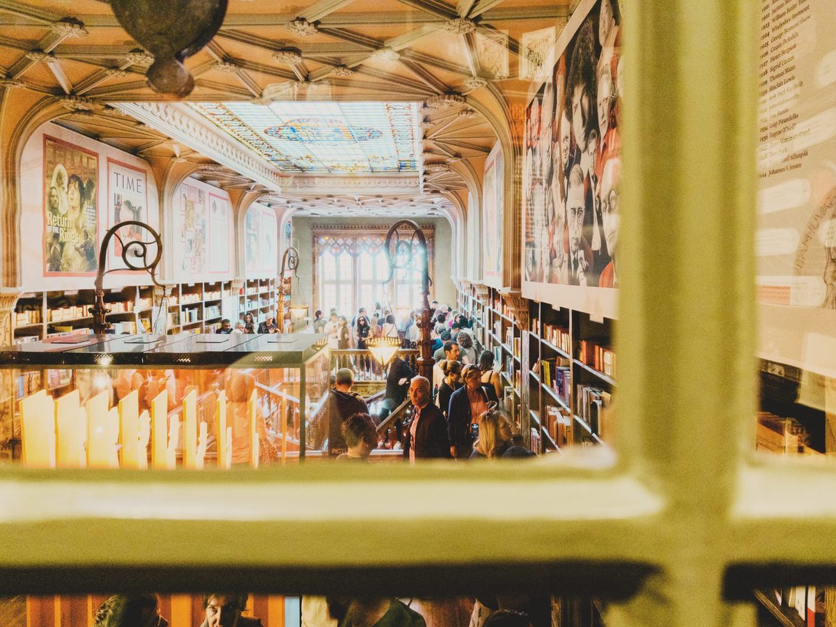 A view of the famous Livraria Lello in Porto. Image Anthony Nelzin-Santos.