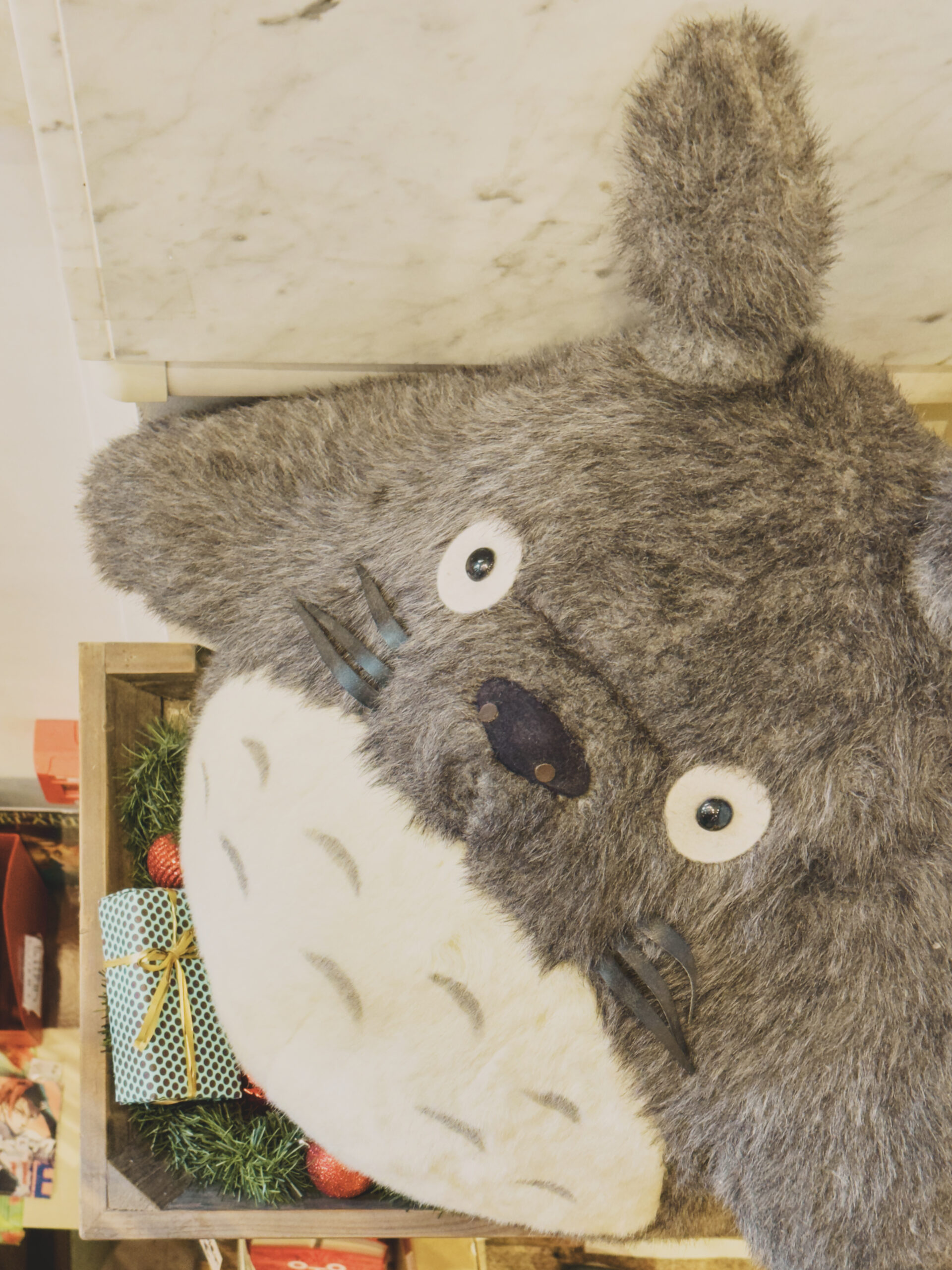 A giant stuffed Totoro.